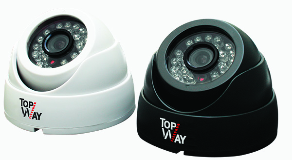 Câmera Dome LUNA WHITE/Black - CCD 1/3 Sony Super Had / 420 linhas / 0 lux (led on) / AGC-BLC-AWB / 24 LEDS IR / 15 Metros